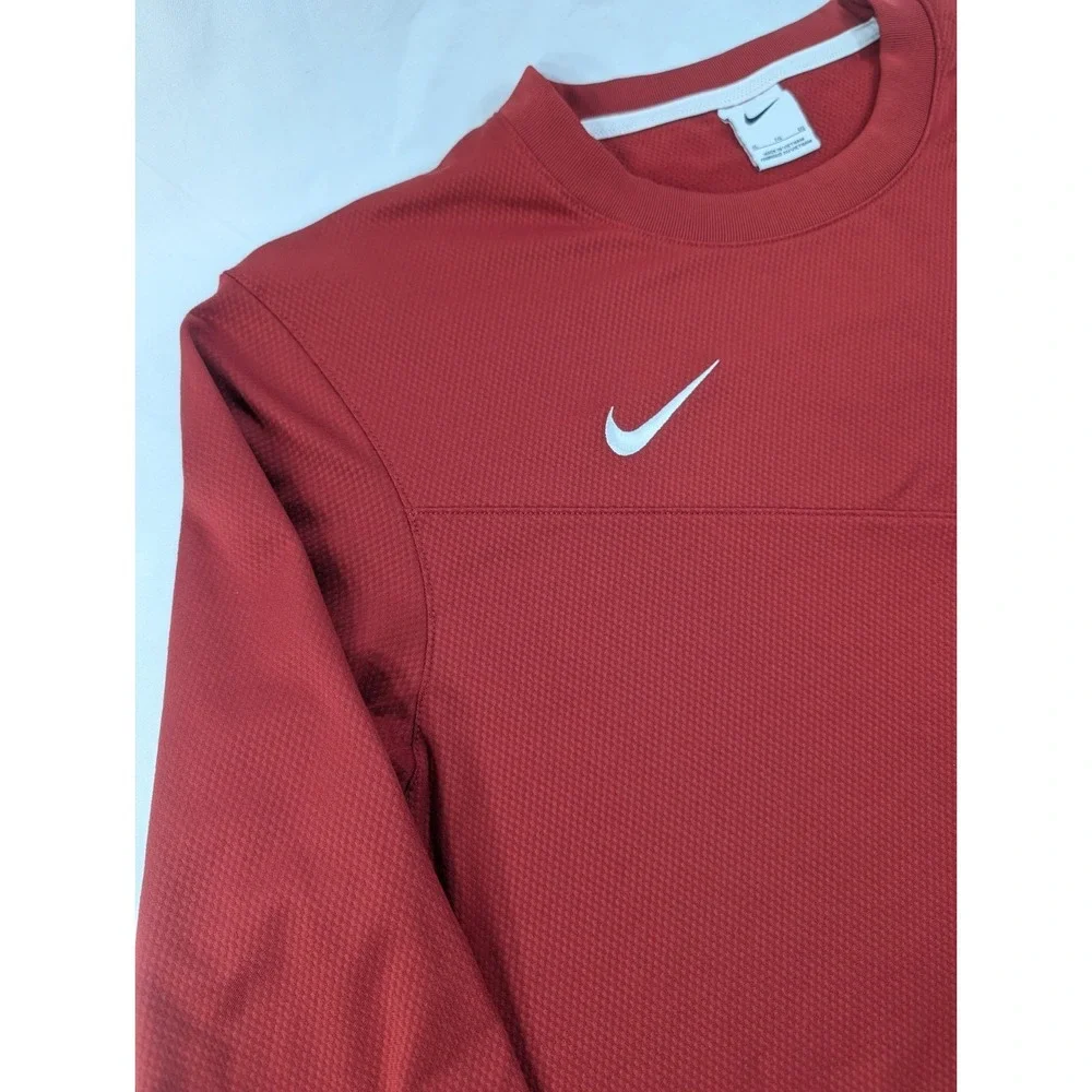 Nike Swoosh Thermal Shirt Mens XL Waffle Knit Fleece Oklahoma Sooners Soccer Men